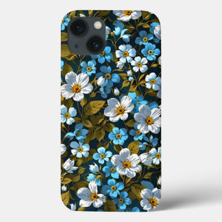 Myosotis Floral Elegance: A Whimsical Symphony  iPhone 13 Case