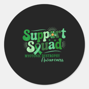 Myotonic Dystrophy Awareness Support Squad Classic Round Sticker
