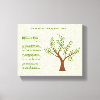 MyPoetTree  - The Road Not Taken Canvas Print