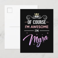 Myra Of Course I'm Awesome Name