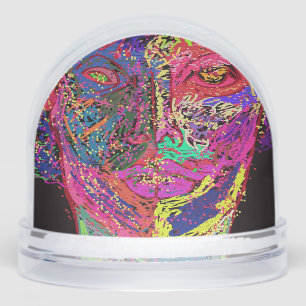 Myriad of Colors Female Silhouette Snow Globe