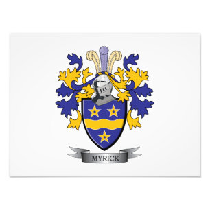 Myrick Family Crest Coat of Arms Photo Print