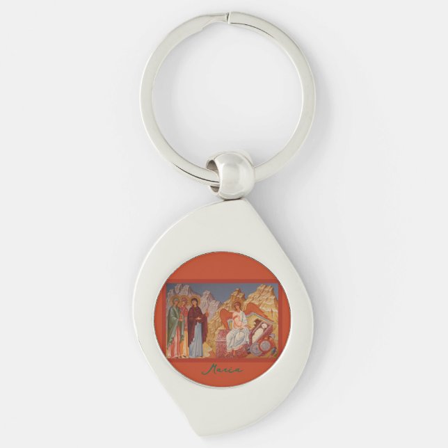 Myrrh Bearing Women l Orthodox Icon l Personalise, Key Ring (Front)