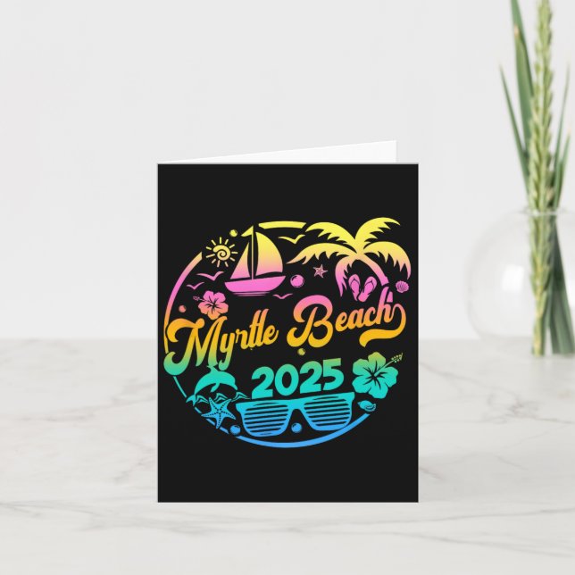 Myrtle Beach 2025 Family Vacation Beach Matching G Card (Front)
