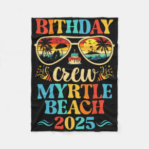 Myrtle Beach Birthday Crew Vacation Cruise 2025 Su Fleece Blanket