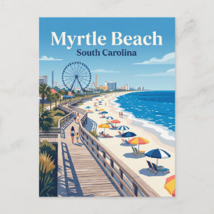 Myrtle Beach Boardwalk USA Postcard