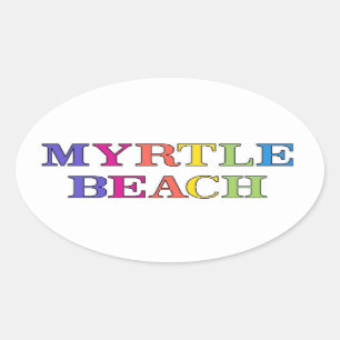 Myrtle Beach Colours Oval Sticker