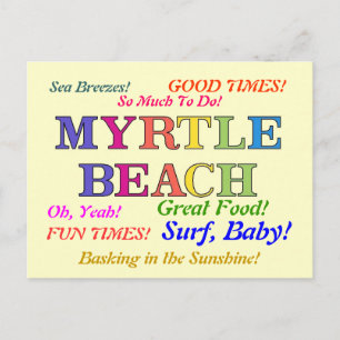 Myrtle Beach Colours Postcard