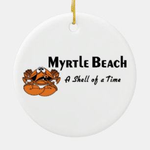 Myrtle Beach Crab Ceramic Tree Decoration