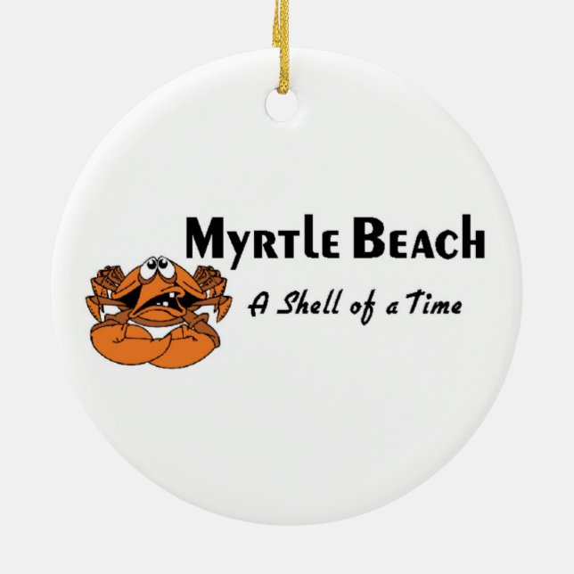 Myrtle Beach Crab Ceramic Tree Decoration (Back)