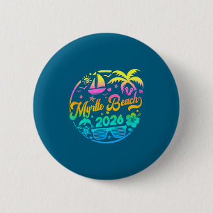 Myrtle Beach Family Vacation Beach Design 6 Cm Round Badge
