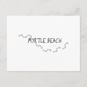 Myrtle Beach Footprints Postcard