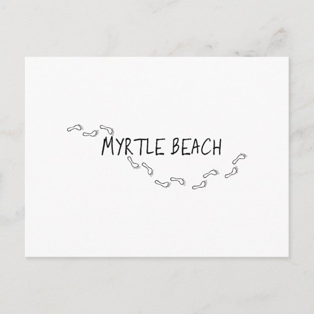 Myrtle Beach Footprints Postcard (Front)