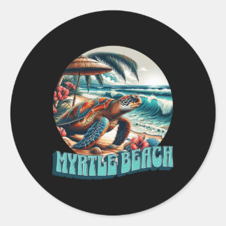 Myrtle Beach For Men Women Girls Kids Classic Round Sticker