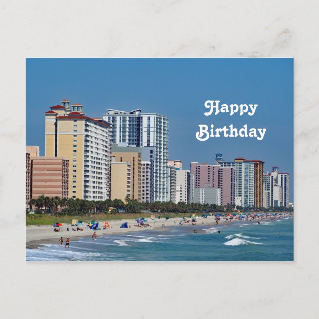 Myrtle Beach Hotels Photo Birthday Postcard (Front)