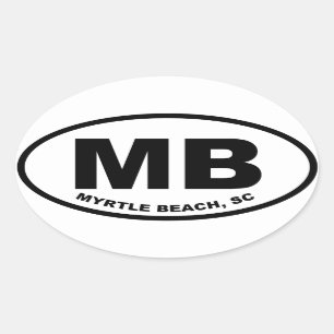 Myrtle Beach MB Oval Sticker