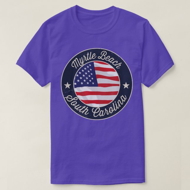 Myrtle Beach - Patriotic South Carolina Souvenir T T-Shirt (Design Front)