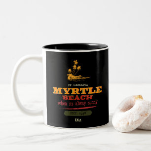 Myrtle Beach Retro Vibes South Carolina Two-Tone Coffee Mug