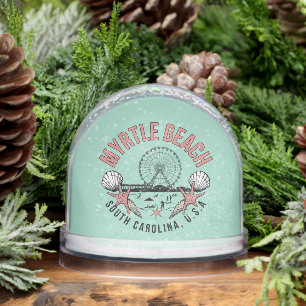 Myrtle Beach Retro Vignette  Snowglobe