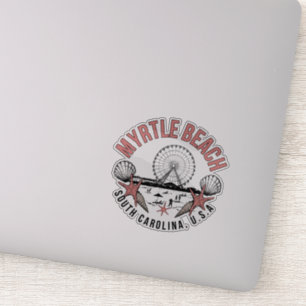 Myrtle Beach Retro Vignette Vinyl Decal