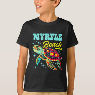 Myrtle Beach Sc Artistic Sea Turtle Retro T-Shirt