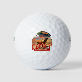 Myrtle Beach SC Beach Scene Design Golf Balls