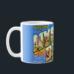Myrtle Beach SC Greeting Coffee Mug<br><div class="desc">A great vintage greetings postcard from Myrtle Beach, South Carolina repurposed!</div>