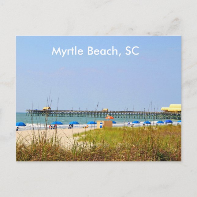Myrtle Beach SC Postcard, Photography Beach Scene Postcard (Front)