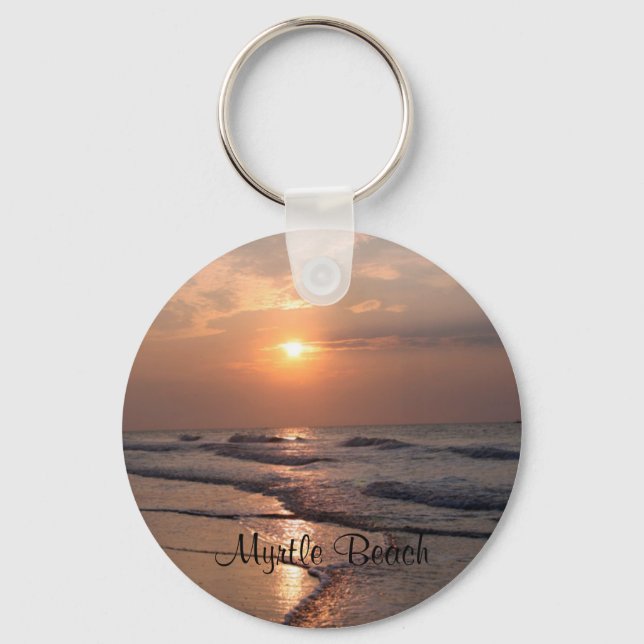 Myrtle Beach SC Sunrise Over Ocean Key Chain (Front)