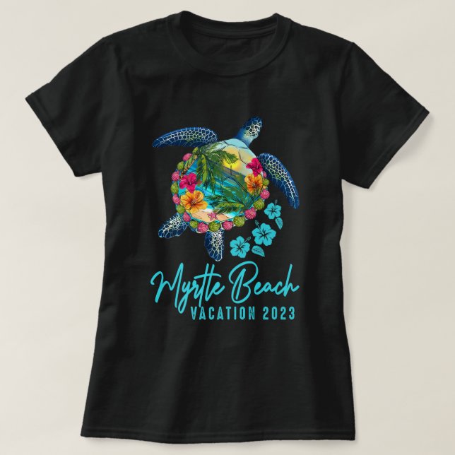 Myrtle Beach Sea Turtle Carolina Family Vacation 2 T-Shirt (Design Front)