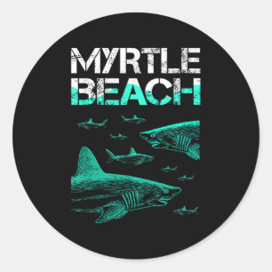 Myrtle Beach Shark Classic Round Sticker