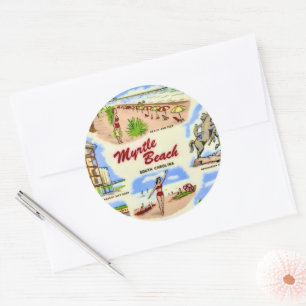 Myrtle Beach Sites Classic Round Sticker