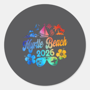 Myrtle Beach South Carolina 2026 Vacation Beach Ti Classic Round Sticker