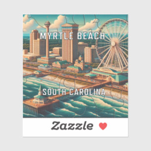 Myrtle Beach South Carolina 3 Inch Vinyl Sticker