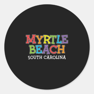 Myrtle Beach South Carolina Boys Girls Kids Toddle Classic Round Sticker