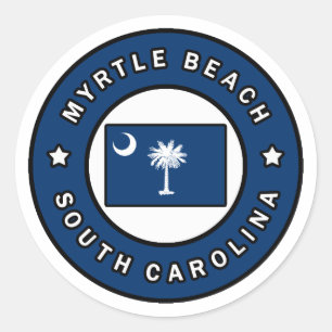 Myrtle Beach South Carolina Classic Round Sticker