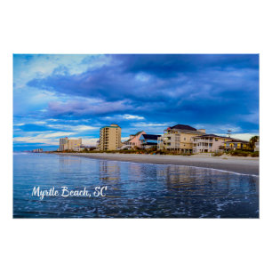 Myrtle Beach, South Carolina Ocean Beach View  Poster