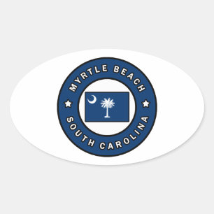 Myrtle Beach South Carolina Oval Sticker