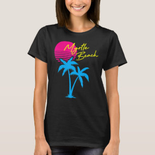 Myrtle Beach South Carolina palm tree sunset vacat T-Shirt