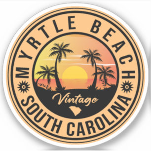 Myrtle Beach South Carolina Retro Sunset Souvenir