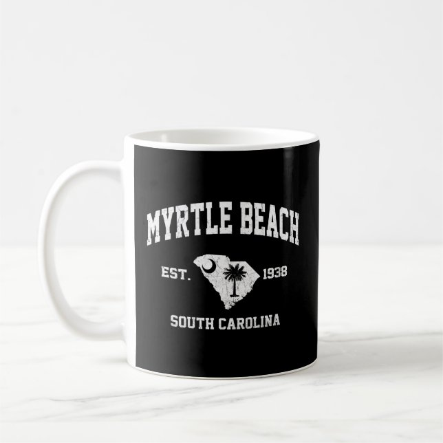 Myrtle Beach South Carolina Sc State Athletic Styl Coffee Mug (Left)