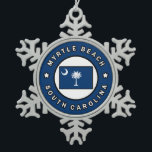 Myrtle Beach South Carolina Snowflake Pewter Christmas Ornament<br><div class="desc">Myrtle Beach South Carolina</div>