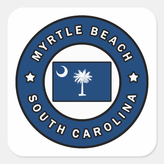 Myrtle Beach South Carolina Square Sticker (Front)