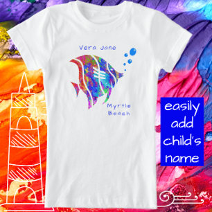 Myrtle Beach South Carolina Sunfish with Name T-Shirt