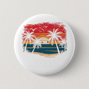 Myrtle Beach South Carolina Surfboarder Palm Tree 6 Cm Round Badge