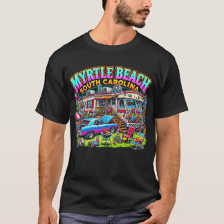 Myrtle Beach South Carolina T-Shirt Vibrant Retro