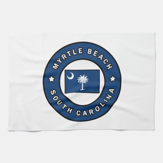 Myrtle Beach South Carolina Tea Towel (Horizontal)