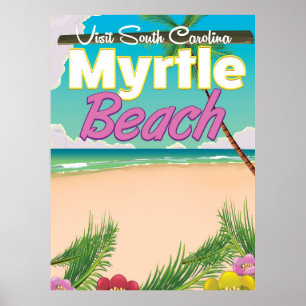 Myrtle Beach South Carolina travel poster
