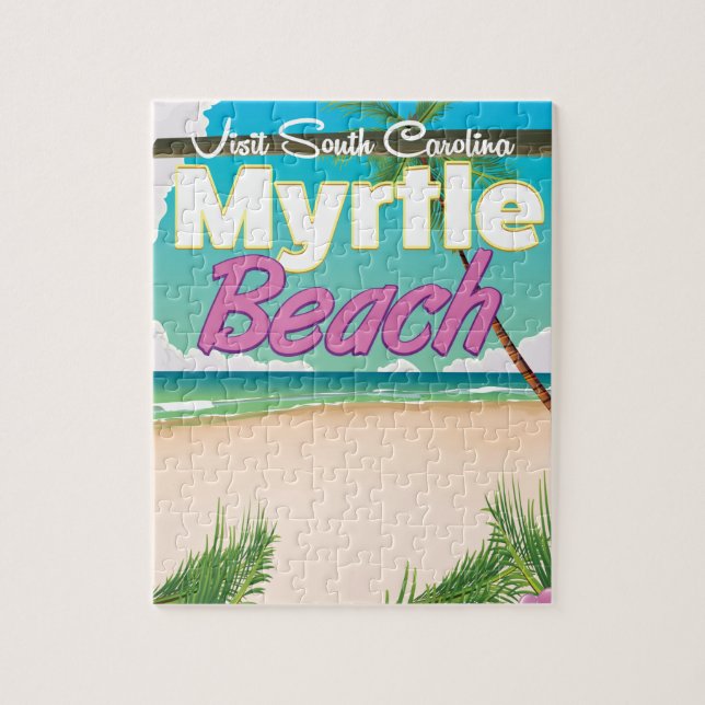 Myrtle Beach South Carolina travel poster Jigsaw Puzzle (Vertical)