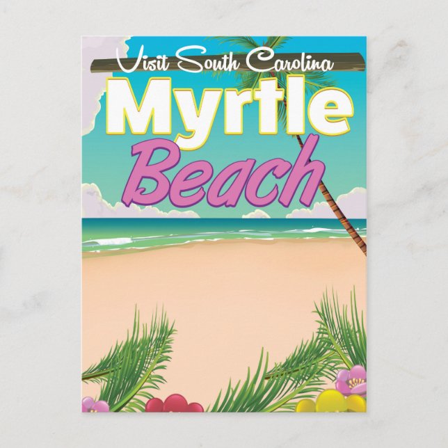 Myrtle Beach South Carolina travel poster Postcard (Front)